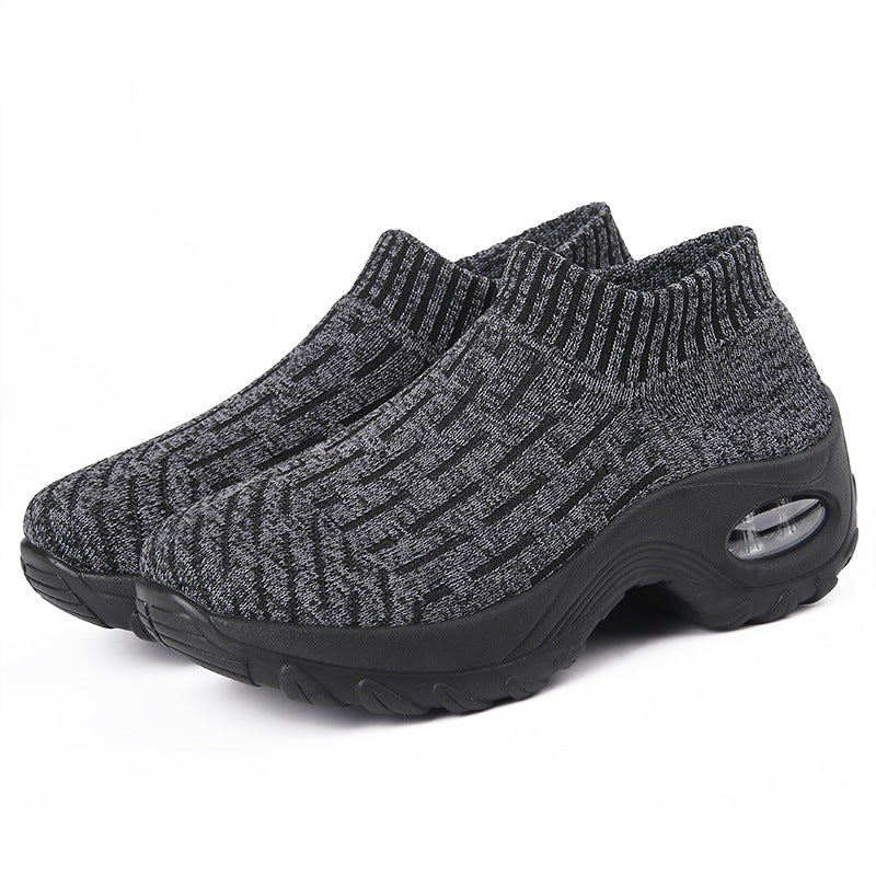 Damen Slip-On Sneakers mit atmungsaktiver Strick-Oberfläche und stoßdämpfendem Fußbett R&B