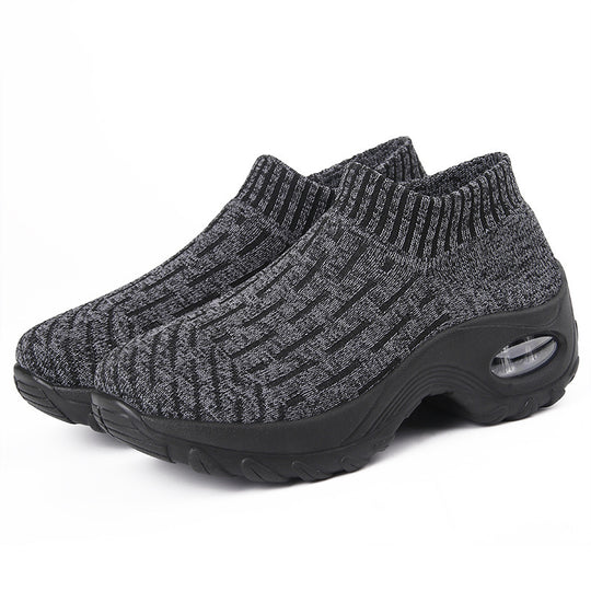 Damen Slip-On Sneakers mit atmungsaktiver Strick-Oberfläche und stoßdämpfendem Fußbett R&B