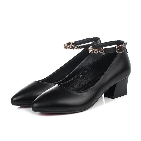 Damen Elegante Pumps mit verstellbarem Riemchen und luxuriösem Schmuckdetail R&B