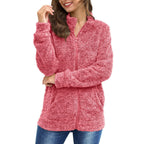 Damen Kuscheljacke mit durchgehendem Reißverschluss und weichem Plüschstoff R&B