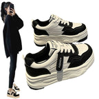 Damen Chunky Sneakers mit trendiger Plateau-Sohle und seitlichem Klettverschluss R&B
