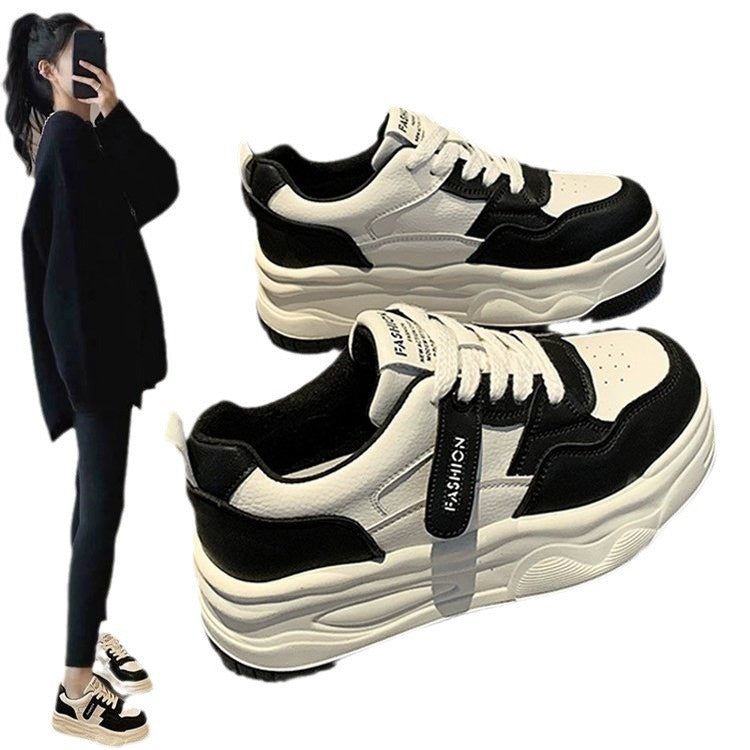 Damen Chunky Sneakers mit trendiger Plateau-Sohle und seitlichem Klettverschluss R&B