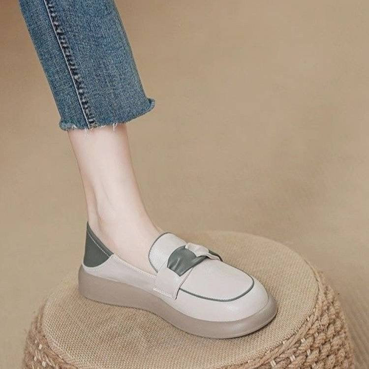 Damen Mokassin-Sneaker mit dekorativem Schleifen-Element und bequemem Fußbett R&B