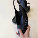 Damen Slingback-Pumps mit dekorativen Strassapplikationen und modernem Schnitt