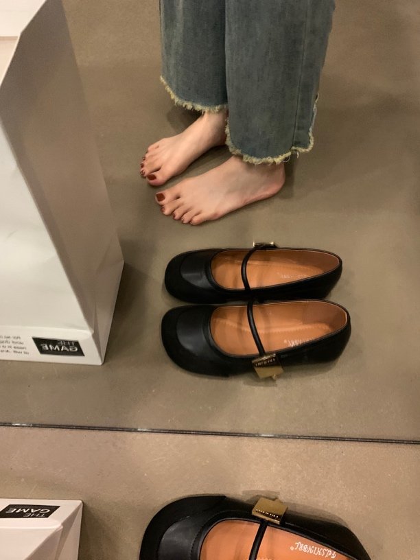Damen elegante Mary Jane Ballerinas mit modischem Riemchen und bequemer Innenpolsterung R&B