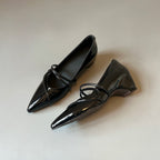 Damen elegante Slingback-Pumps mit modischen Querriemen und spitzem Fußbereich R&B