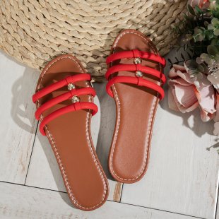 Damen Riemchen-Sandalen mit elegantem Schmuckdetail R&B