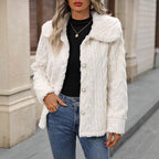 Damen kuschelige Fleecejacke R&B