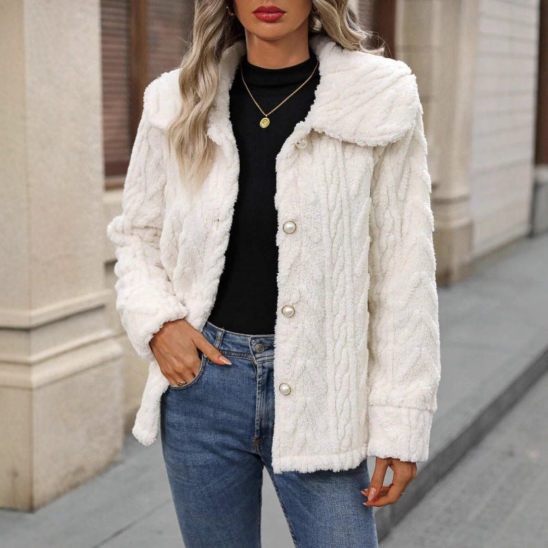 Damen kuschelige Fleecejacke R&B