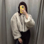 Damen Modische Boucle-Jacke R&B