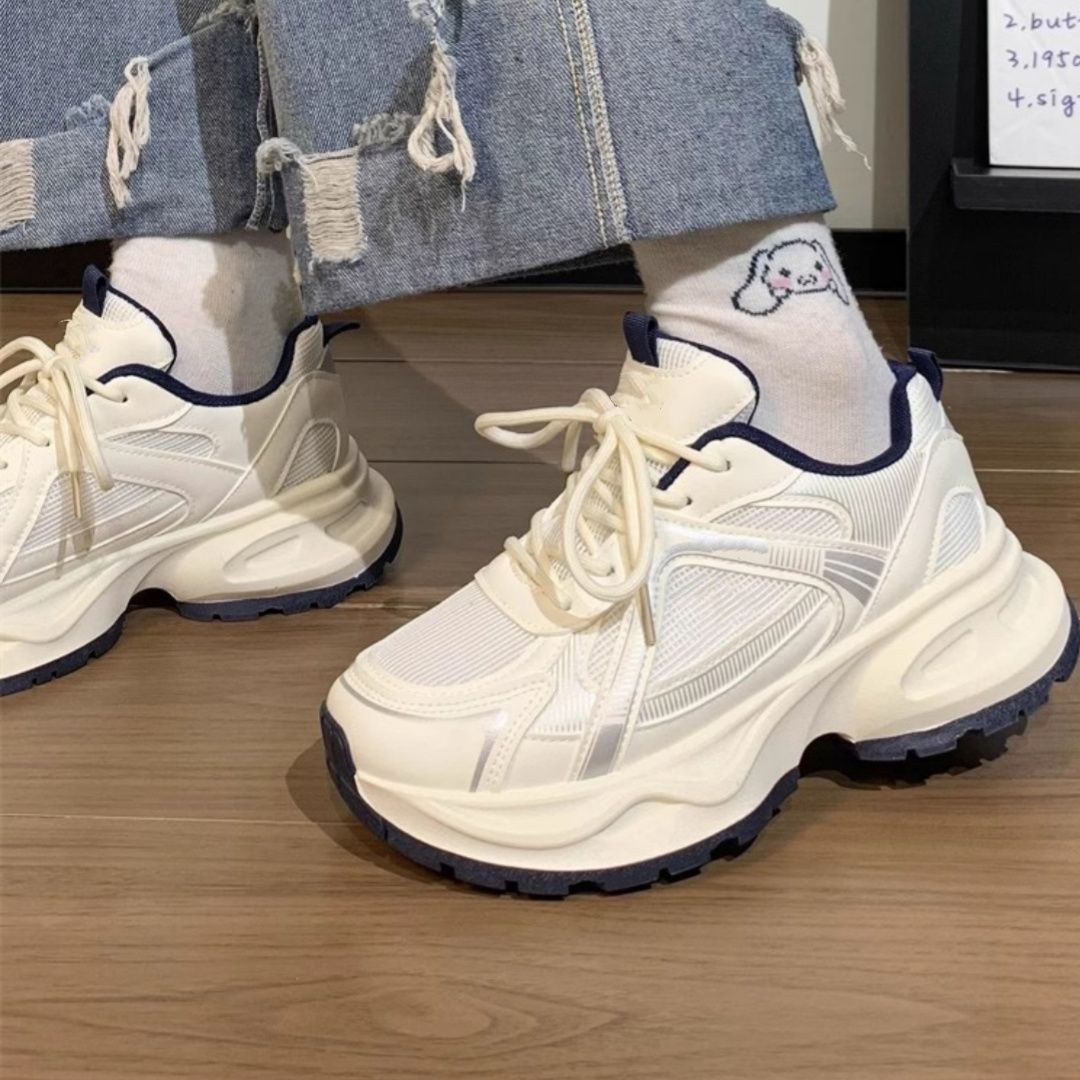 Damen Sportliche Sneakers mit atmungsaktiver Mesh-Oberfläche und dämpfender Sohle R&B