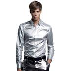 Herren elegante und glänzende Hemd R&B