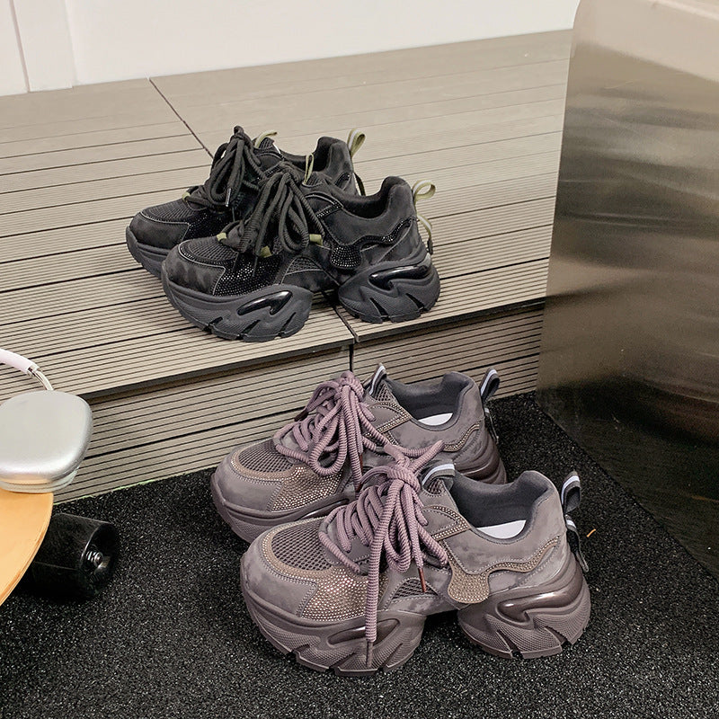 Damen Sportliche Chunky Sneakers mit atmungsaktivem Obermaterial und rutschfester Sohle R&B