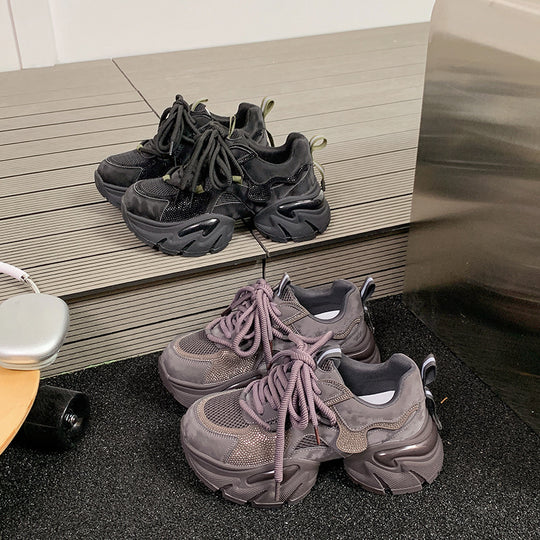 Damen Sportliche Chunky Sneakers mit atmungsaktivem Obermaterial und rutschfester Sohle R&B