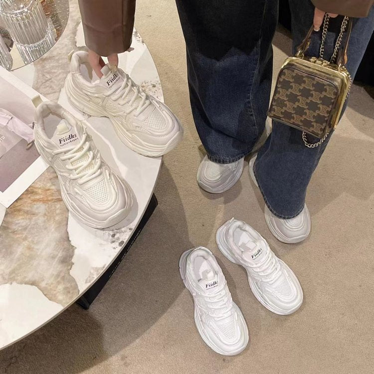 Damen sportliche Sneakers mit atmungsaktivem Mesh-Obermaterial und rutschfester Sohle R&B