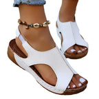 Damen Komfortable Keil-Sandalen mit modischen Ausschnitten R&B