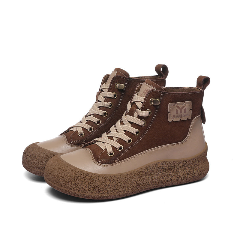Damen Hochmodische Knit Sneaker mit trendigem Plateau und stabiler Sohle R&B