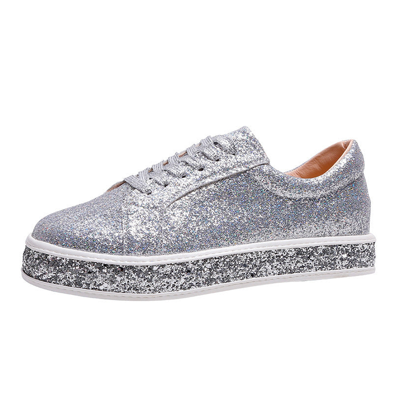 Damen Glitzernde Sneakers mit komfortablem Plateau R&B