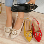 Damen Elegante Slingback-Ballerinas mit raffiniertem Schmuckdetail R&B