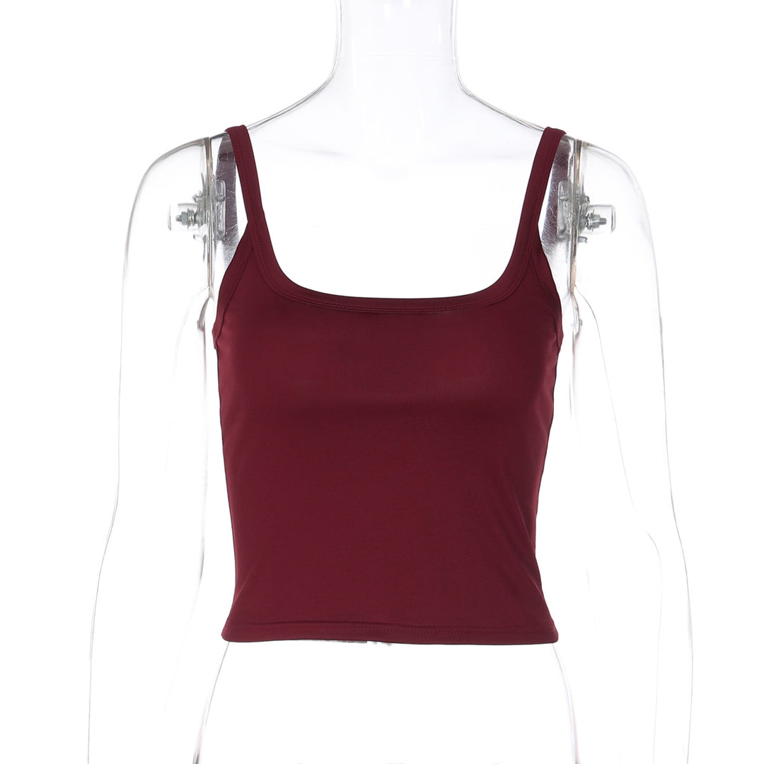 Damen eng anliegendes Top mit verstellbaren Spaghetti-Trägern und elastischem Stoff R&B