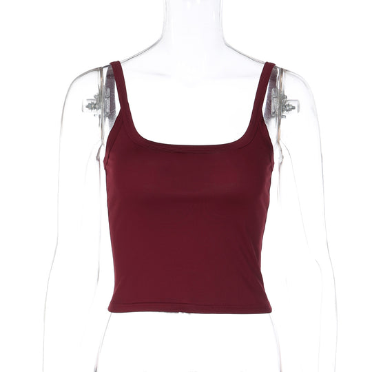 Damen eng anliegendes Top mit verstellbaren Spaghetti-Trägern und elastischem Stoff R&B