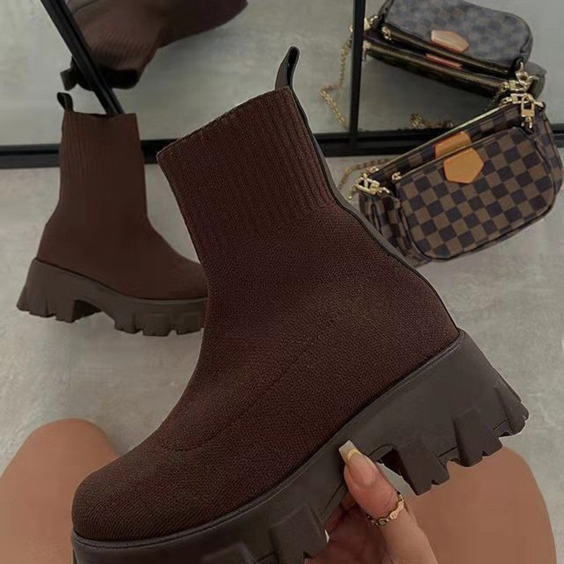 Damen Strumpfstiefel mit dämpfender Sohle und elastischem Knöchelbereich R&B