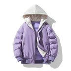 Damen wattierte Übergangsjacke mit abnehmbarem Kapuzensystem und stylischem Innenfutter