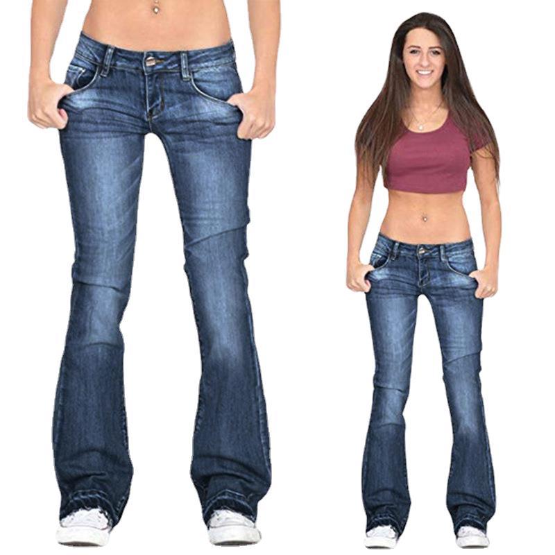 R&B | Damen Niedrige Taillierte Schlagjeans