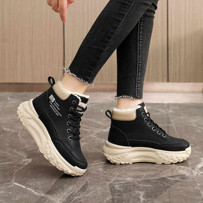 Damen Winterliche High-Top Sneakers mit kuscheligem Innenfutter und robustem Laufprofil R&B