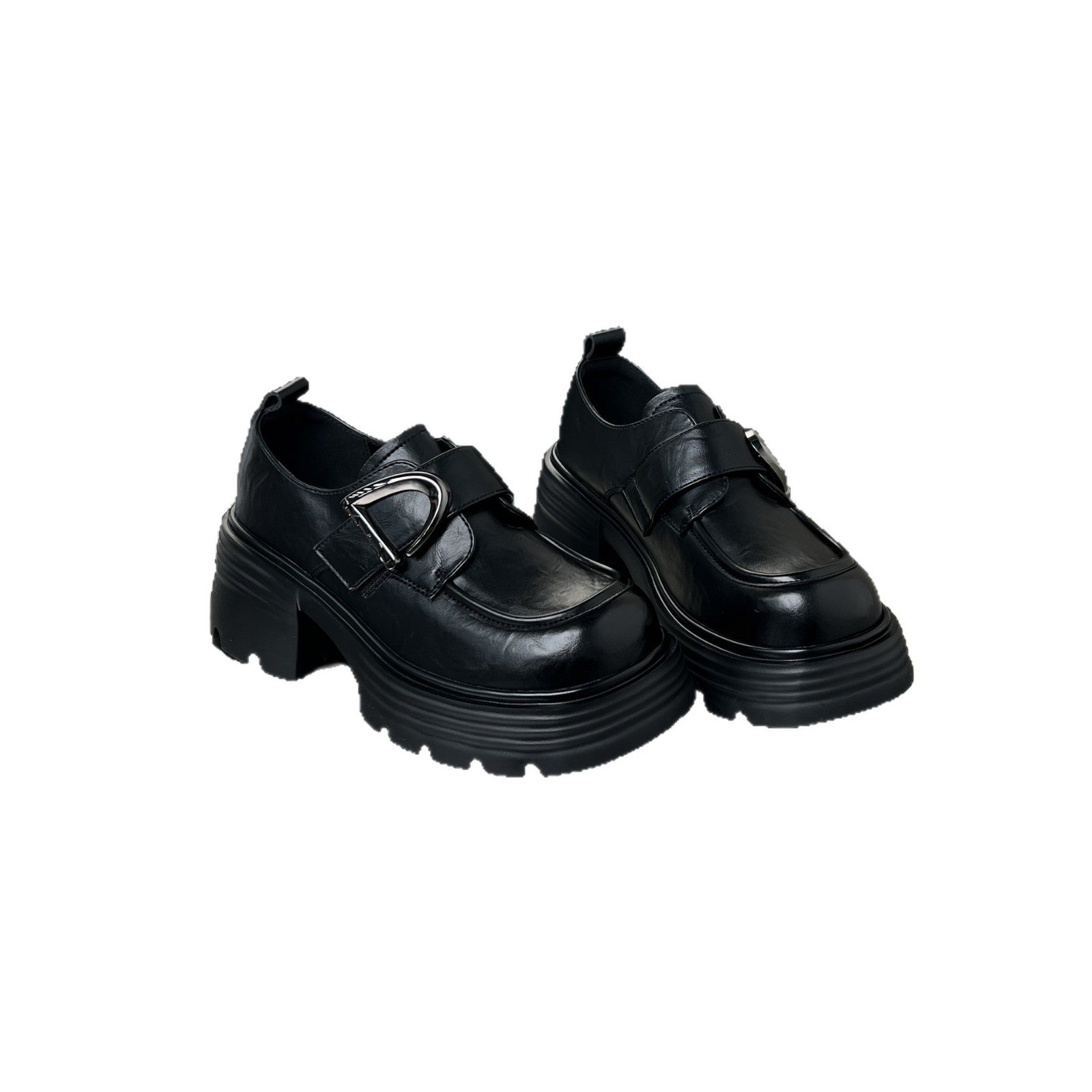Damen Chunky Loafers mit dekorativem Schnallenverschluss R&B