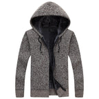 Herren bequeme Fleece-Jacke mit Kapuze und weichem Innenfutter R&B