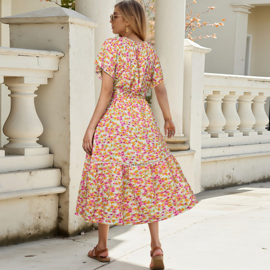 Damen Freizeitkleid mit floralen Mustern R&B