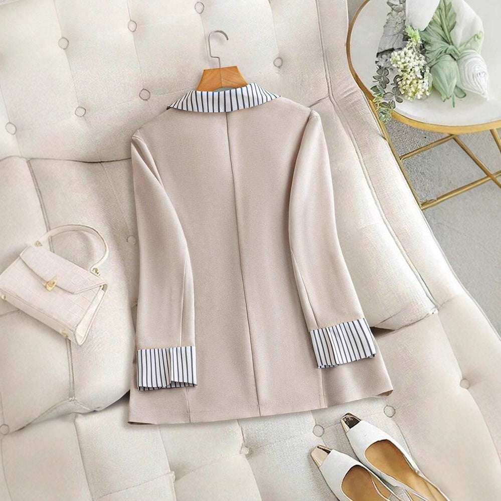 Damen elegante Leinenblazerjacke mit lässigem Schnitt R&B