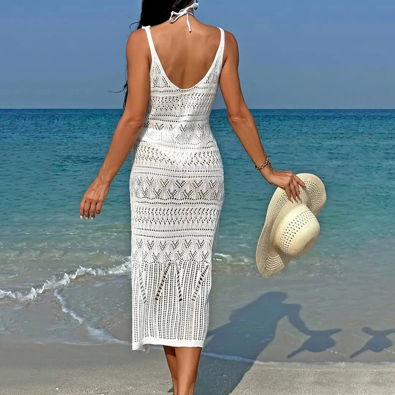 Damen lässiges Häkel-Strandkleid R&B