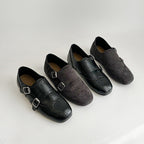 Damen elegante Schnürschuhe mit doppeltem Riemen und dekorativer Broguierung R&B