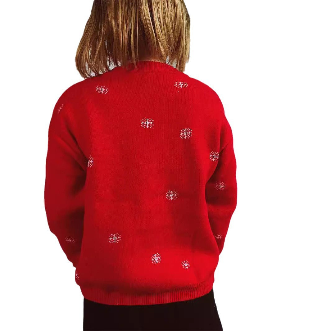 Damen weihnachtlicher Pullover mit festlichem Baumdesign und flauschigem Material R&B