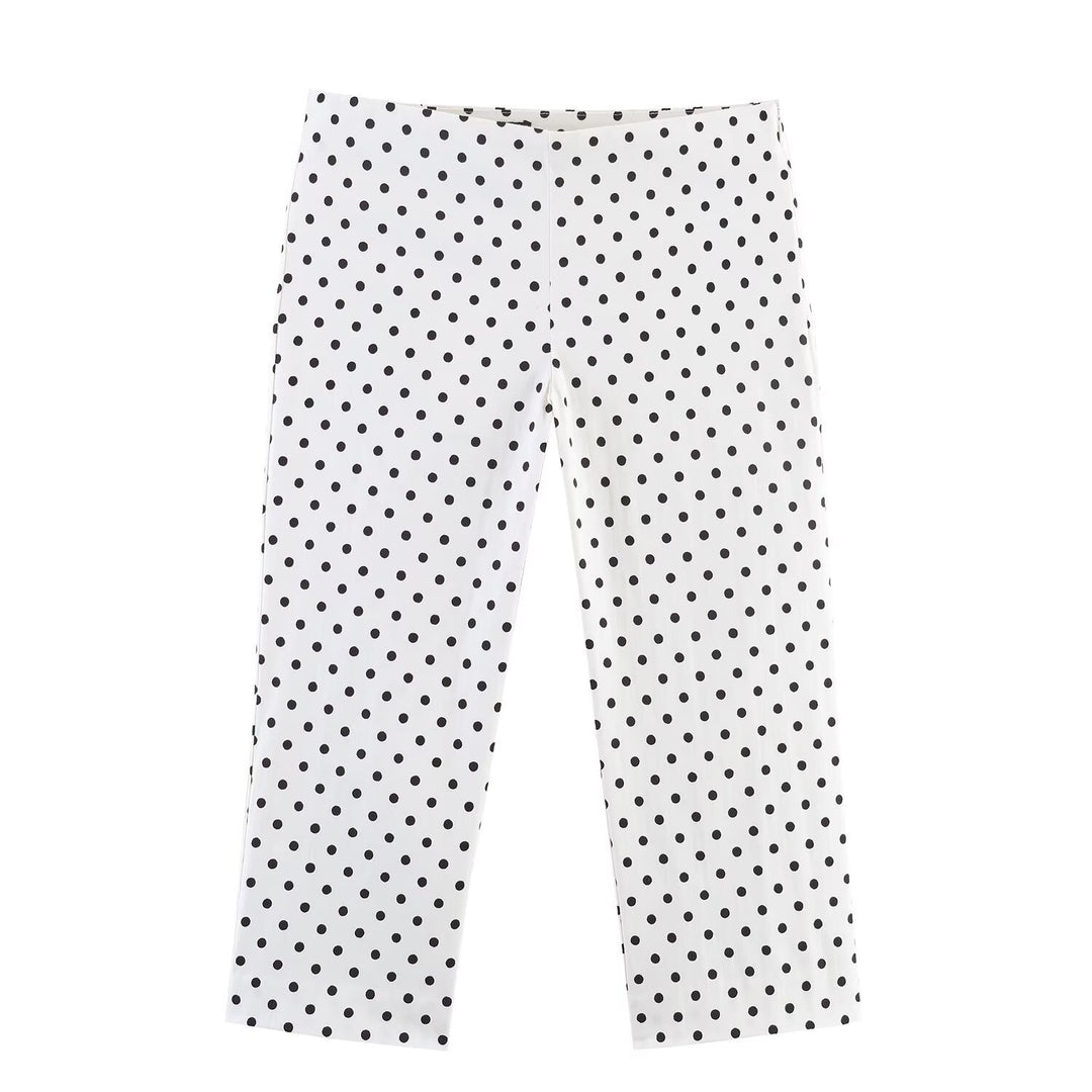 Damen Leggings mit modernem Punktedesign und elastischem Bund R&B