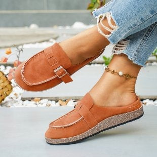 Damen Komfortable Mokassins mit modischem Schnallen-Detail R&B