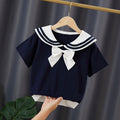 Mädchen Matrosen-T-Shirt mit Schleifendetail R&B