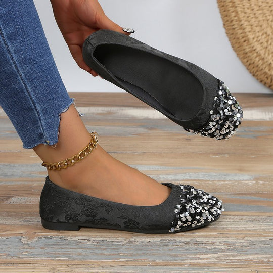Damen Glitzernde Ballerinas R&B