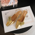 Damen Slingback-Pumps mit funkelnden Metallapplikationen und elegantem Design