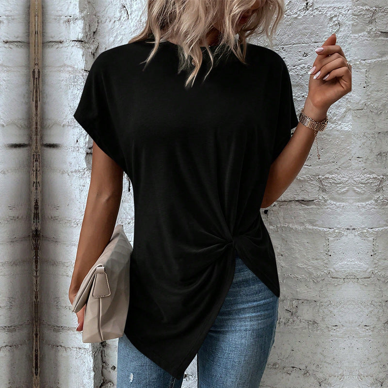 Damen Oversize T-Shirt mit Knoten-Detail R&B