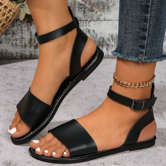 Damen elegante Riemchen-Sandalen mit verstellbarem Riemendesign R&B
