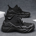 Damen Sportliche Strick-Sneaker mit atmungsaktiver Oberflächenstruktur