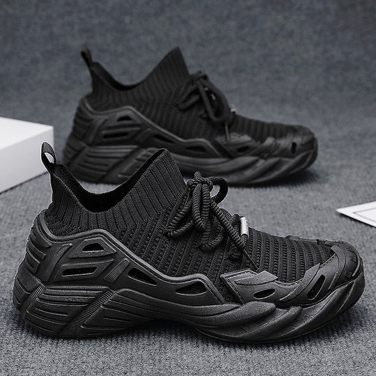 Damen Sportliche Strick-Sneaker mit atmungsaktiver Oberflächenstruktur R&B