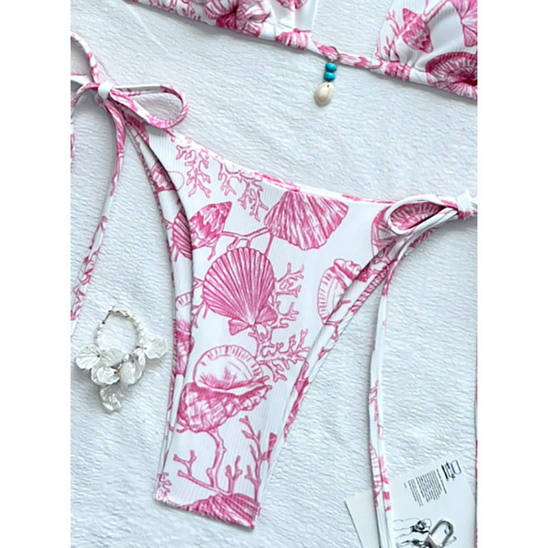 Damen Strand-Bikini-Set mit verstellbaren Trägern und maritimen Accessoires R&B