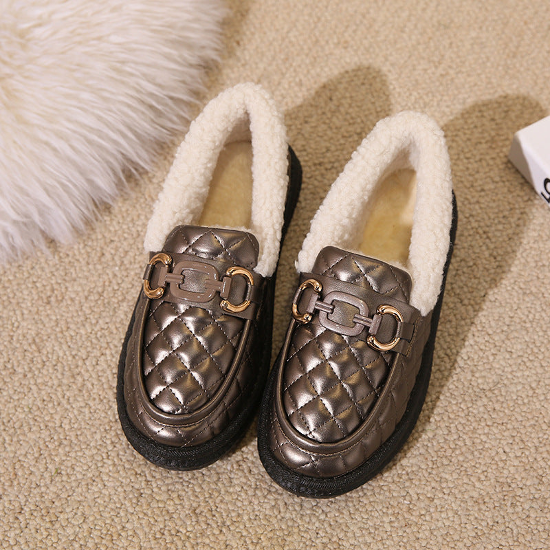 Damen Kuschelige Hausschuhe mit stylischem Steppdesign und wärmendem Innenfutter R&B