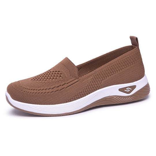 Damen Hochwertige Slip-On Freizeitschuhe mit atmungsaktiver Strickoberfläche R&B