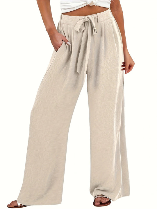 Damen Leichte und luftige Palazzohose mit seitlichen Taschen R&B