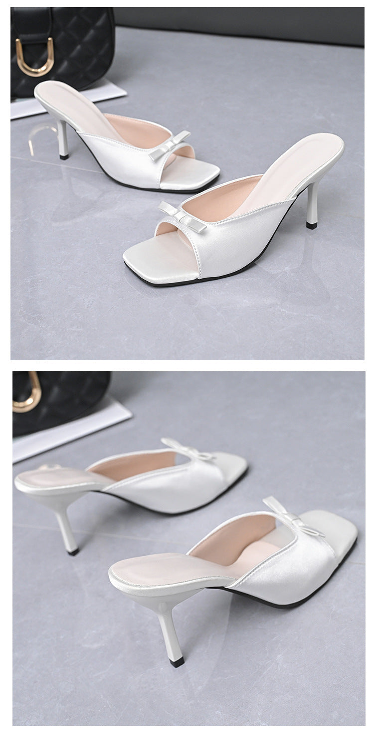 Damen Offene High-Heel Sandalen mit elegantem Schleifendetail R&B